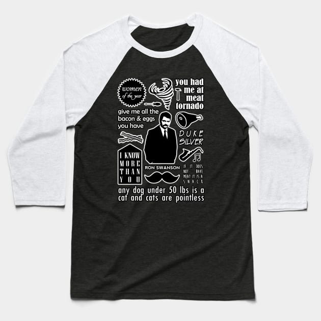 Swanson Quotes Baseball T-Shirt by bctaskin